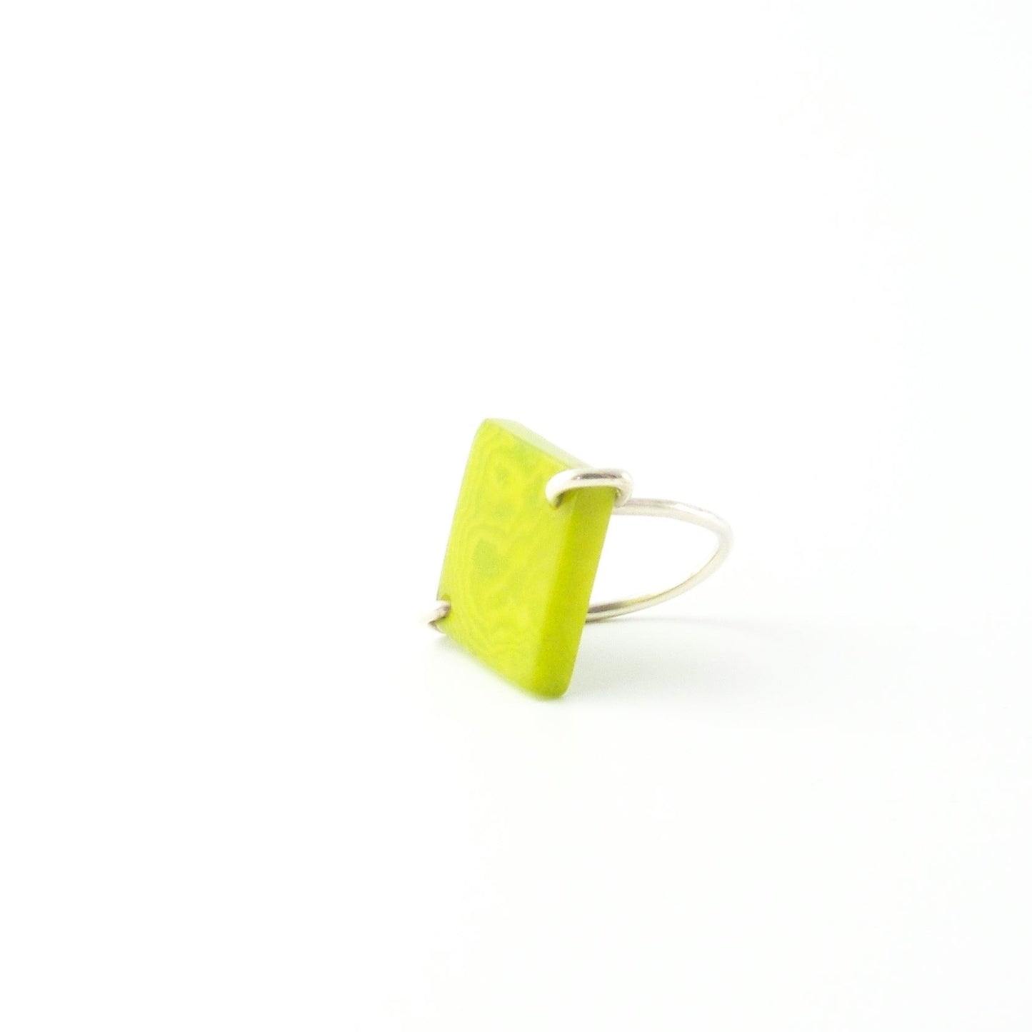 Silk Setting Square Ring – Modern Vegetable Ivory Jewellery