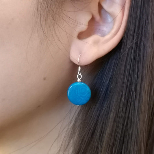 Medium Moon Earrings – Vegetable Ivory & Sterling Silver