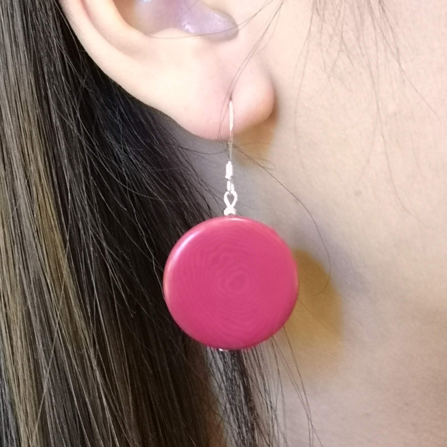 Big Moon Earrings – Vegetable Ivory & Sterling Silver