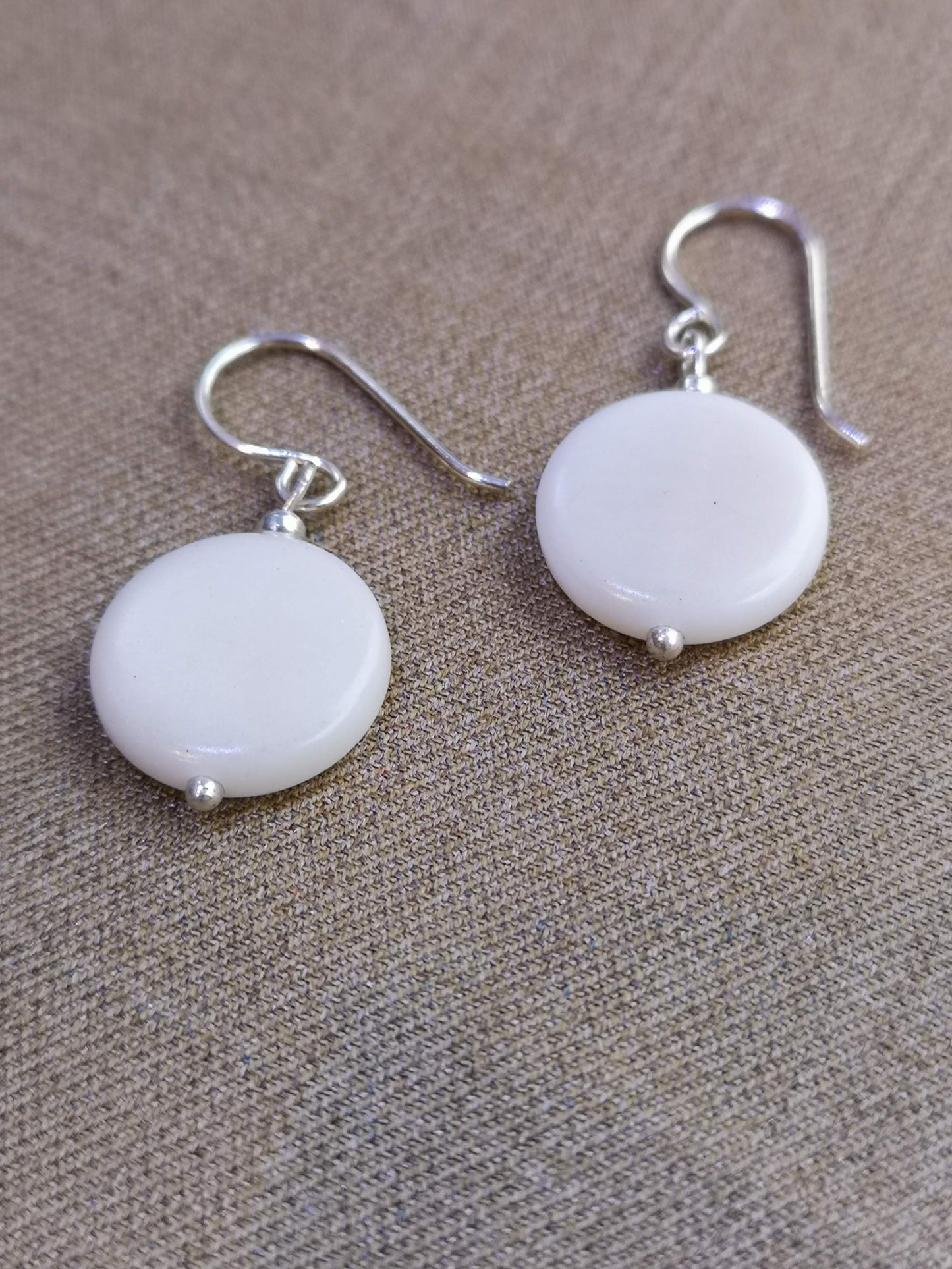 Medium Moon Earrings – Vegetable Ivory & Sterling Silver