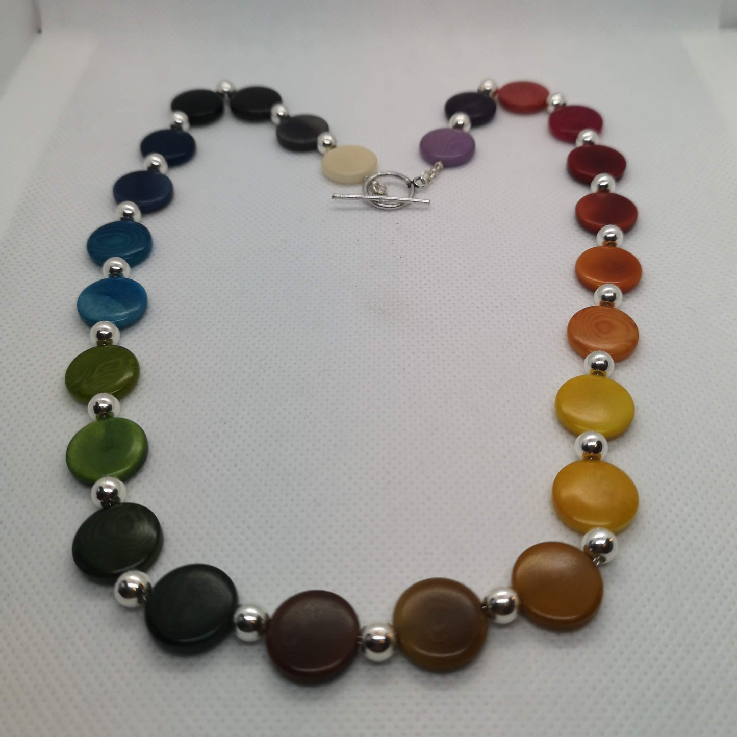 Small Rainbow Necklace – Vegetable Ivory in 23 Colours