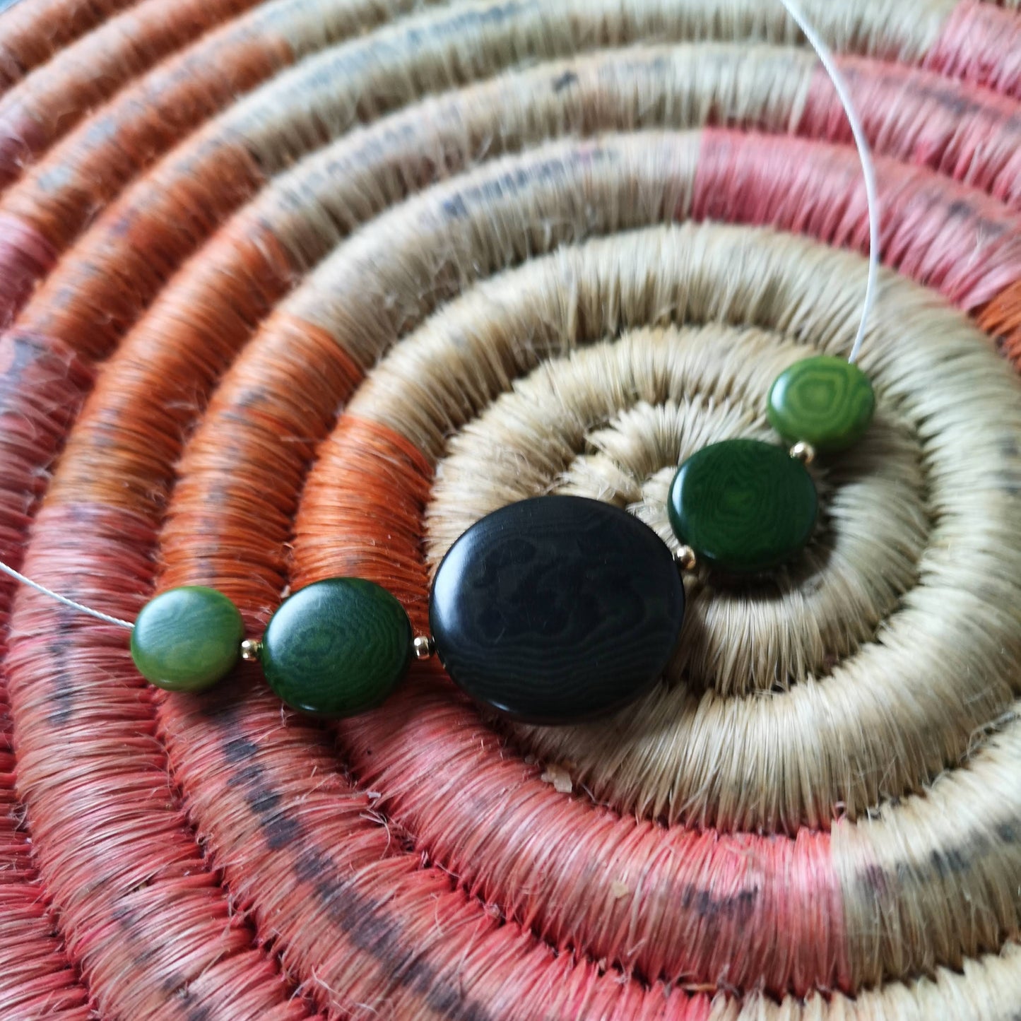 Solar System Necklace with Vegetable Ivory Planets