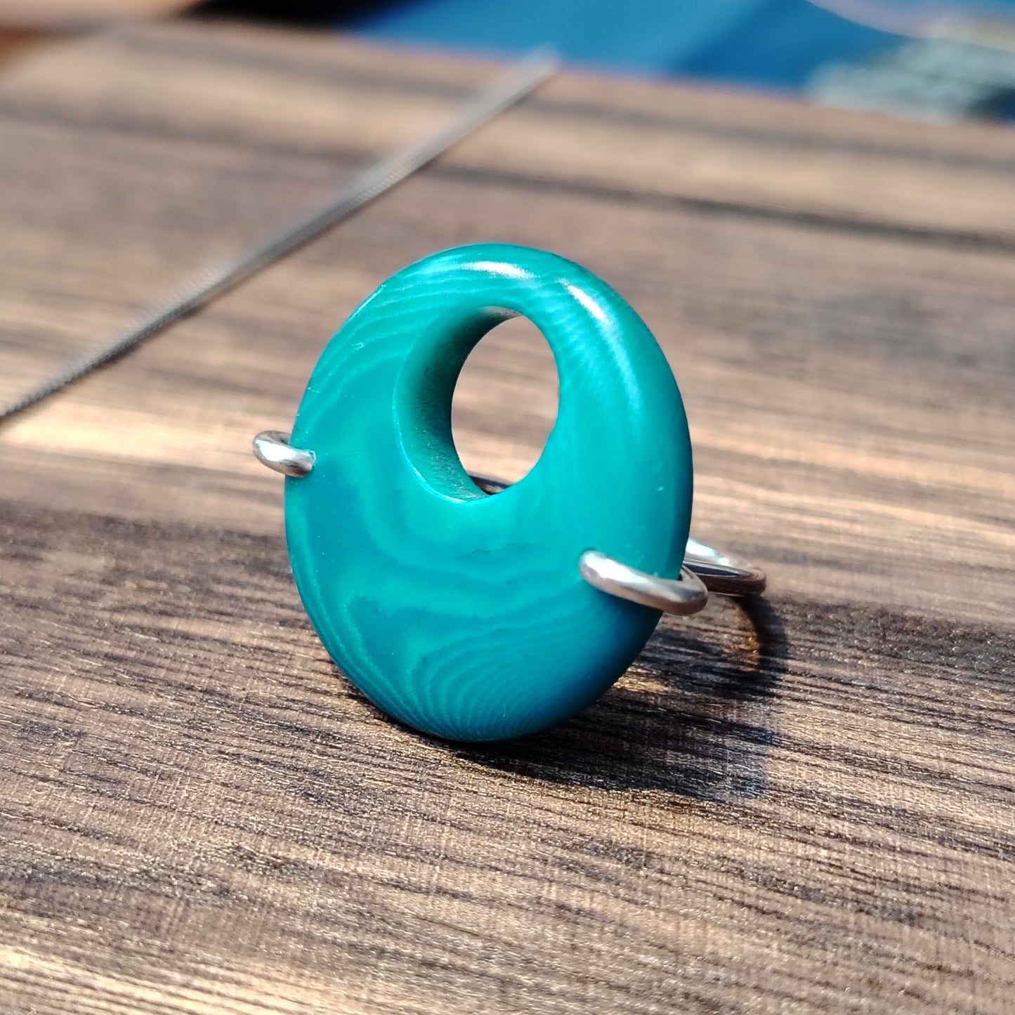 Silk Setting Third Eye Ring – Spiritual Vegetable Ivory Ring