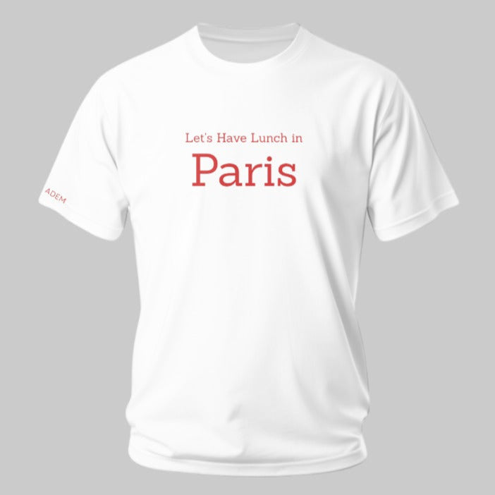 Limited Edition Organic Cotton "Let's Have Lunch in Paris" T-Shirt - Designed & Printed in London