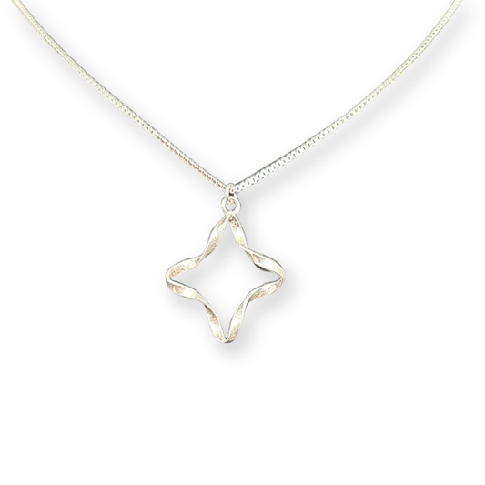 Ribbon Star Necklace – Twisted Sterling Silver