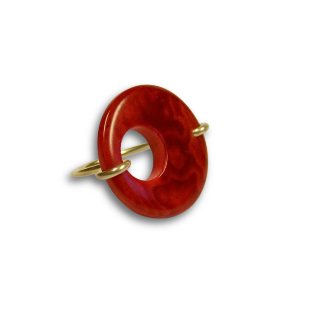 Silk Setting Third Eye Ring – Spiritual Vegetable Ivory Ring