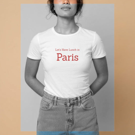 Limited Edition Organic Cotton "Let's Have Lunch in Paris" T-Shirt - Designed & Printed in London
