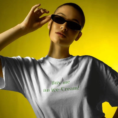 Limited Edition Organic Cotton "Buy Me An Ice-Cream" T-Shirt - Designed & Printed in London