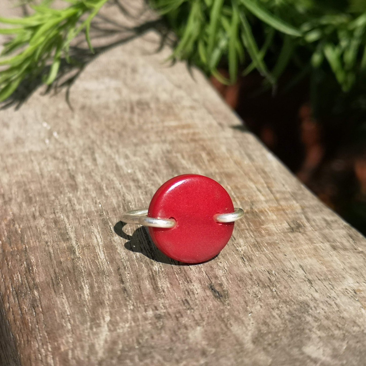 Silk Setting Small Moon Ring – Delicate Vegetable Ivory Ring