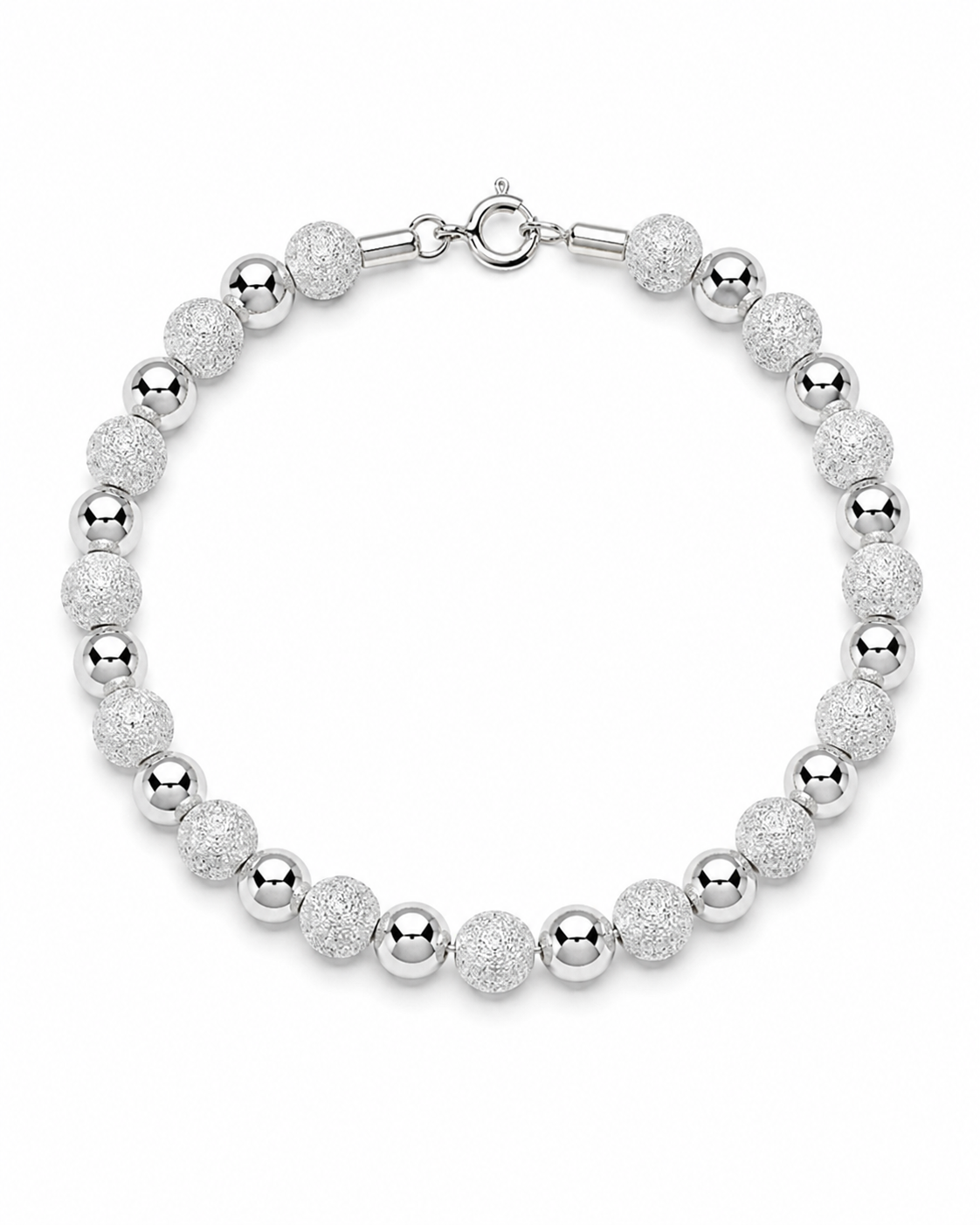 Cascade Bracelet – Silver Beads Waterfall Design