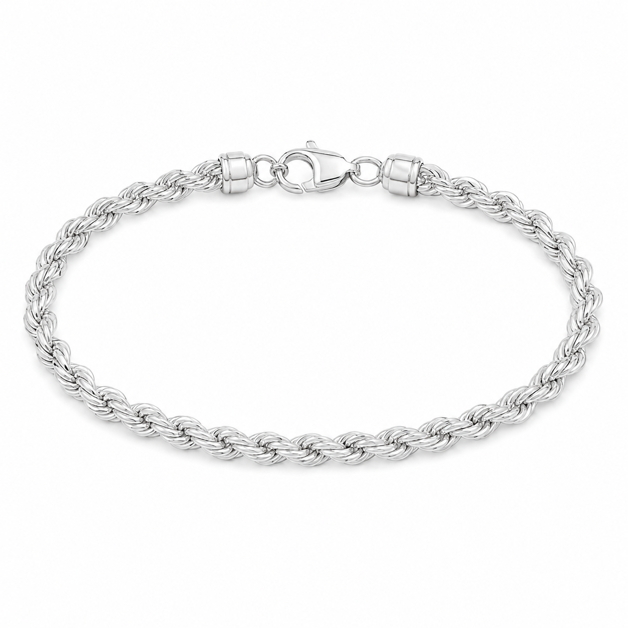 Rope Chain Bracelet in Sterling Silver