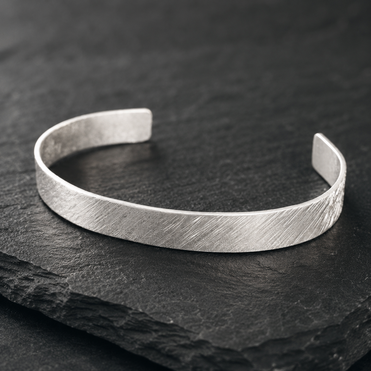 Rain Open Bangle in Sterling Silver