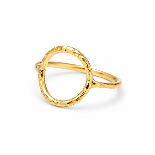 Halo Ring in Gold-filled