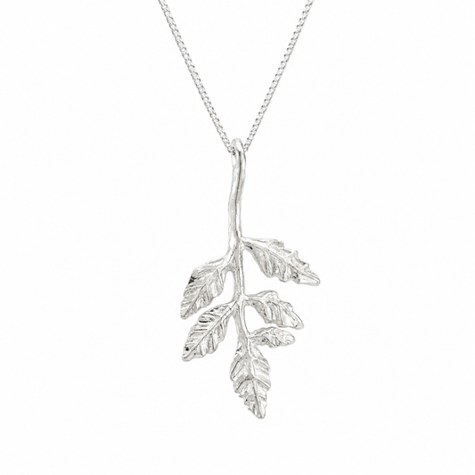 Branch Necklace – Carved Sterling Silver