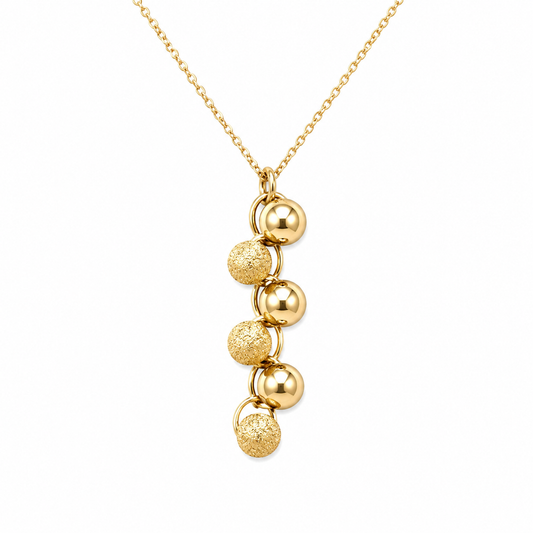 Cascade Necklace – 14ct Gold-filled Beads Waterfall Design