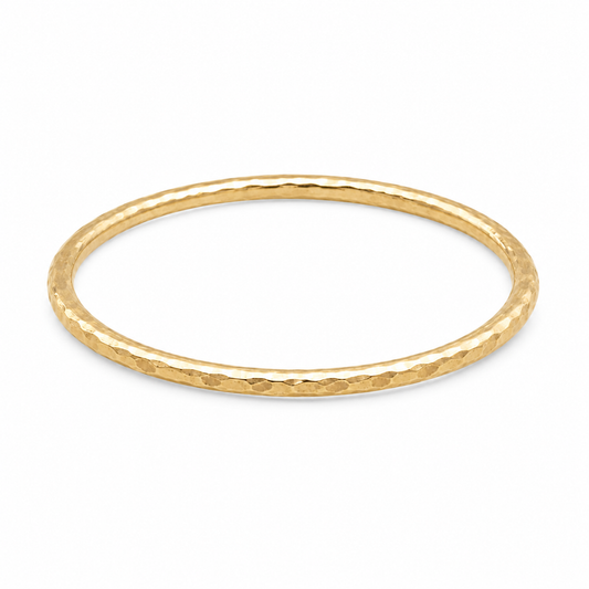 1.5mm Hammered Gold-filled Stackable Ring