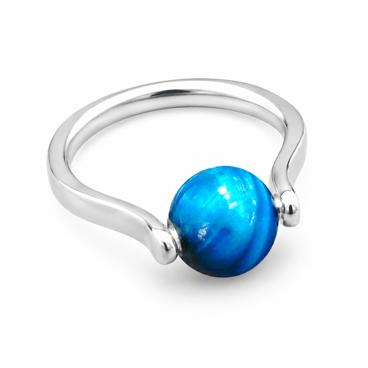 Swivel Ring in Sterling Silver – Handmade Rotating Ring